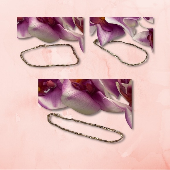 Vintage 10k Gold Plated Two Tone Braided Chain Bracelet - 7 1/6 Inches (EUC) - Picture 3 of 3